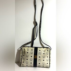 MCM vintage Cream and Black Crossbody Bag